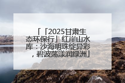 「2025甘肃生态环保行」红崖山水库：沙海明珠绽异彩，碧波荡漾润绿洲