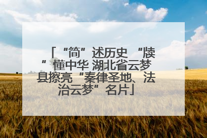 “简”述历史 “牍”懂中华 湖北省云梦县擦亮“秦律圣地、法治云梦”名片