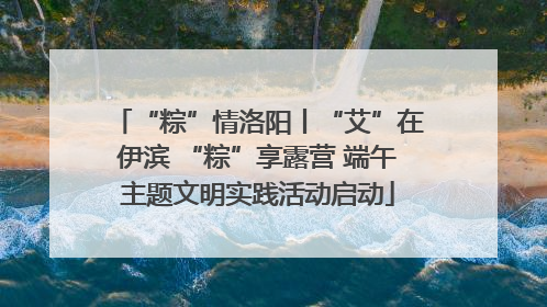 “粽”情洛阳丨“艾”在伊滨 “粽”享露营 端午主题文明实践活动启动