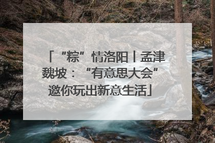 “粽”情洛阳丨孟津魏坡：“有意思大会”邀你玩出新意生活
