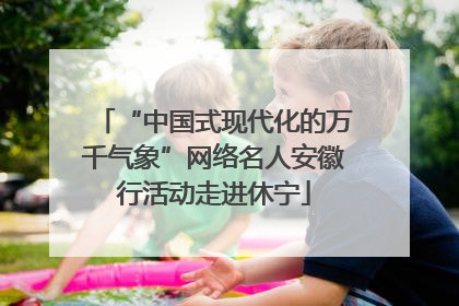 “中国式现代化的万千气象”网络名人安徽行活动走进休宁