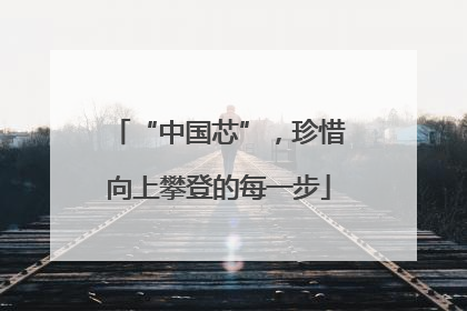“中国芯”，珍惜向上攀登的每一步