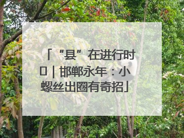 “县”在进行时⑬｜邯郸永年：小螺丝出圈有奇招
