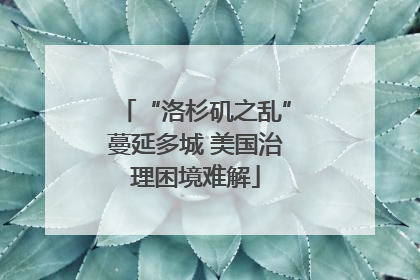 “洛杉矶之乱”蔓延多城 美国治理困境难解