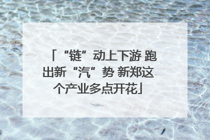 “链”动上下游 跑出新“汽”势 新郑这个产业多点开花