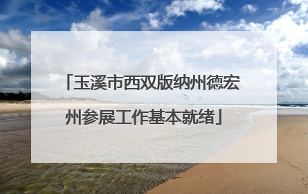 玉溪市西双版纳州德宏州参展工作基本就绪