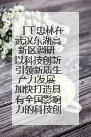王忠林在武汉东湖高新区调研 以科技创新引领新质生产力发展 加快打造具有全国影响力的科技创新高地