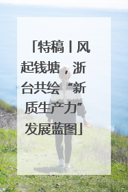 特稿丨风起钱塘，浙台共绘“新质生产力”发展蓝图