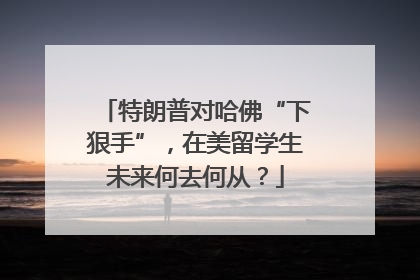 特朗普对哈佛“下狠手”，在美留学生未来何去何从？