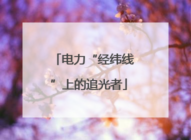 电力“经纬线”上的追光者