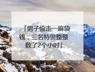 男子偷走一麻袋钱，三名特警整整数了2个小时
