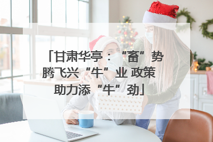 甘肃华亭：“畜”势腾飞兴“牛”业 政策助力添“牛”劲