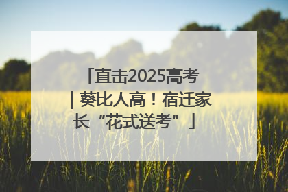 直击2025高考｜葵比人高！宿迁家长“花式送考”