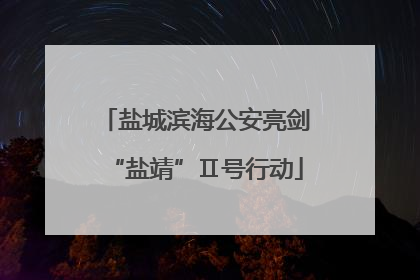 盐城滨海公安亮剑“盐靖”Ⅱ号行动