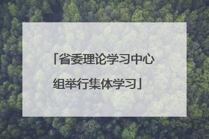 省委理论学习中心组举行集体学习