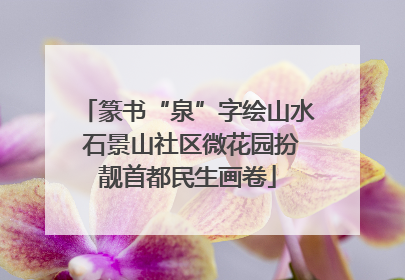 篆书“泉”字绘山水 石景山社区微花园扮靓首都民生画卷