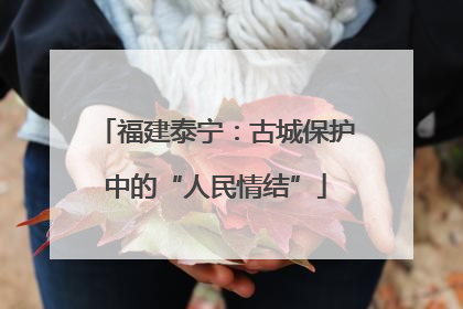 福建泰宁：古城保护中的“人民情结”