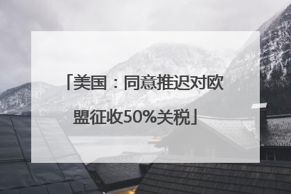 美国：同意推迟对欧盟征收50%关税