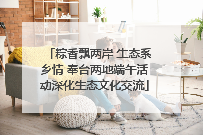粽香飘两岸 生态系乡情 奉台两地端午活动深化生态文化交流