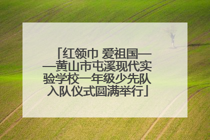 红领巾 爱祖国——黄山市屯溪现代实验学校一年级少先队入队仪式圆满举行