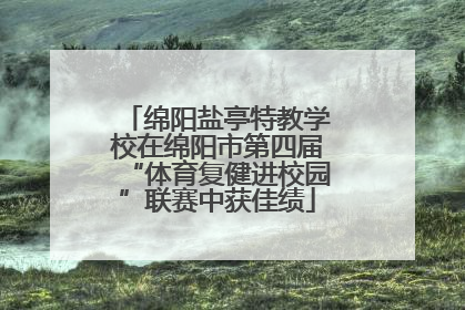 绵阳盐亭特教学校在绵阳市第四届“体育复健进校园”联赛中获佳绩