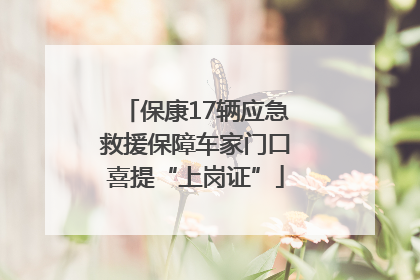 保康17辆应急救援保障车家门口喜提“上岗证”