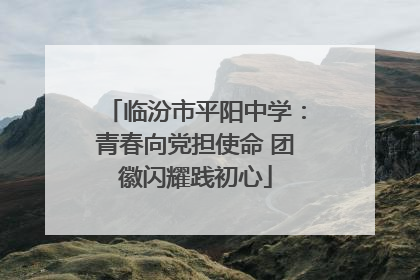 临汾市平阳中学：青春向党担使命 团徽闪耀践初心
