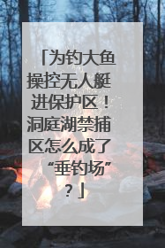 为钓大鱼操控无人艇进保护区！洞庭湖禁捕区怎么成了“垂钓场”？