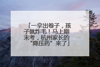 一拿出卷子，孩子就炸毛！马上期末考，杭州家长的“降压药”来了