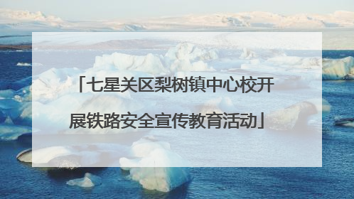 七星关区梨树镇中心校开展铁路安全宣传教育活动