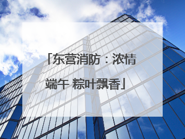 东营消防：浓情端午 粽叶飘香