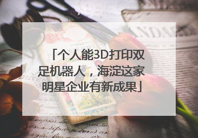 个人能3D打印双足机器人，海淀这家明星企业有新成果