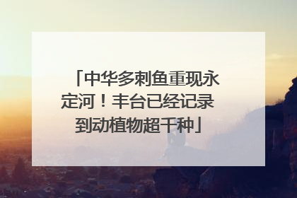 中华多刺鱼重现永定河！丰台已经记录到动植物超千种