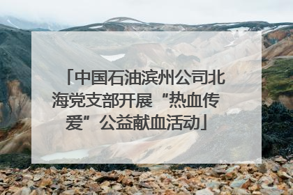 中国石油滨州公司北海党支部开展“热血传爱”公益献血活动