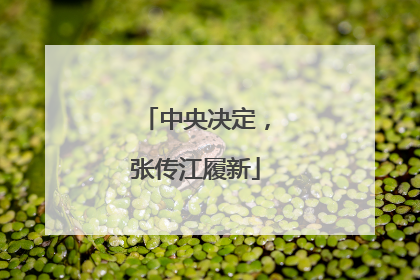 中央决定，张传江履新