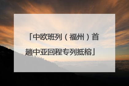 中欧班列（福州）首趟中亚回程专列抵榕