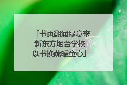 书页翻涌绿意来 新东方烟台学校以书换蔬暖童心