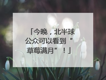今晚，北半球公众可以看到“草莓满月”！