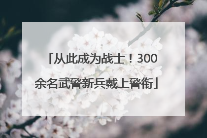 从此成为战士！300余名武警新兵戴上警衔