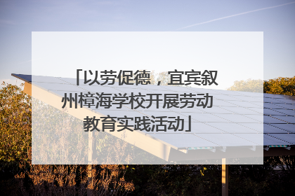 以劳促德，宜宾叙州樟海学校开展劳动教育实践活动