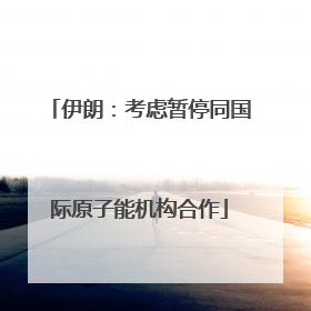 伊朗：考虑暂停同国际原子能机构合作