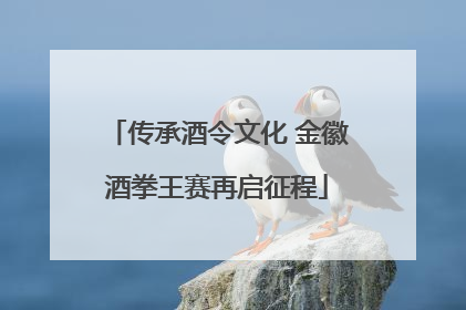 传承酒令文化 金徽酒拳王赛再启征程
