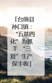 台前县孙口镇：“五基四化”为抓手 “三夏”生产保丰收