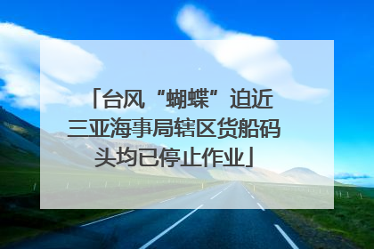台风“蝴蝶”迫近 三亚海事局辖区货船码头均已停止作业