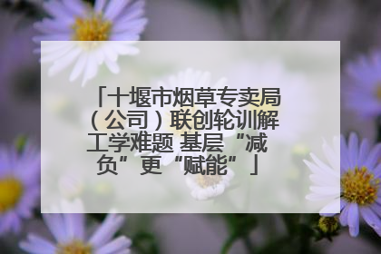 十堰市烟草专卖局（公司）联创轮训解工学难题 基层“减负”更“赋能”