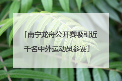 南宁龙舟公开赛吸引近千名中外运动员参赛