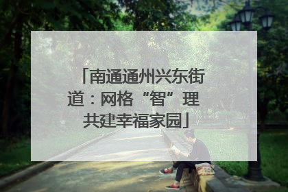 南通通州兴东街道：网格“智”理 共建幸福家园