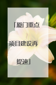 厦门重点项目建设再提速