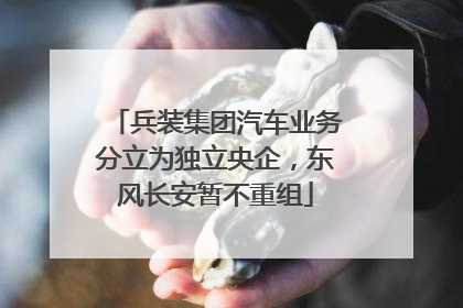 兵装集团汽车业务分立为独立央企，东风长安暂不重组