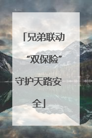 兄弟联动“双保险”守护天路安全